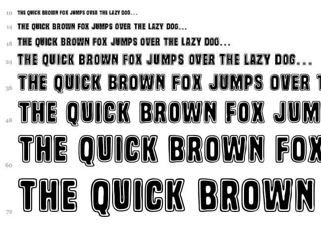 Gorilla BCN font waterfall